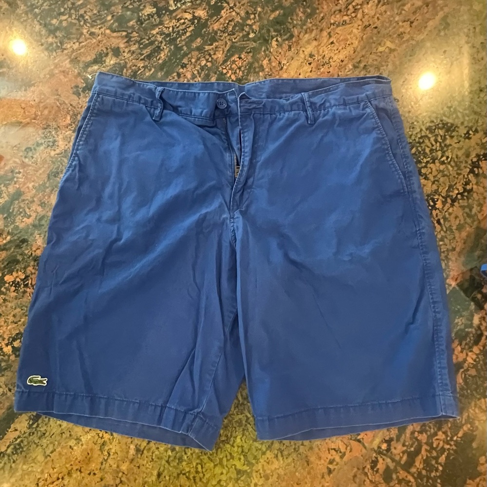 Lacoste Men's Vibrant Blue Flat Front Shorts